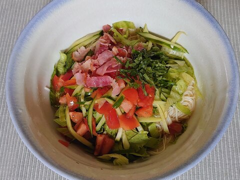 夏バテでも美味しい！　サラダ素麺